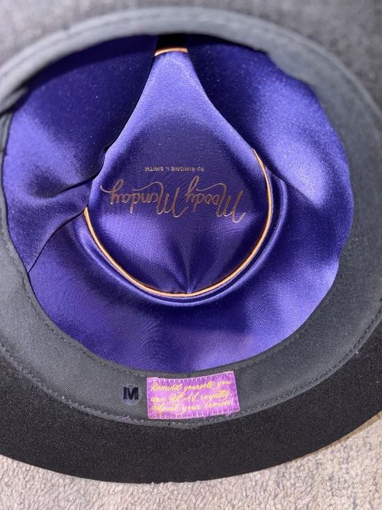 SIMONE I SMITH Moody Monday Harmony  Black Fedora Hat Size M 7.25 main image 5